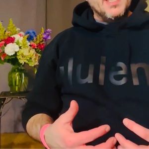 lululemon graphite black UNISEX LARGE hoodie - like NEW!